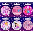 B/DAY GIRL SMALL BADGES  6S