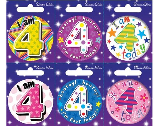 AGE 4 SMALL BADGES  6S