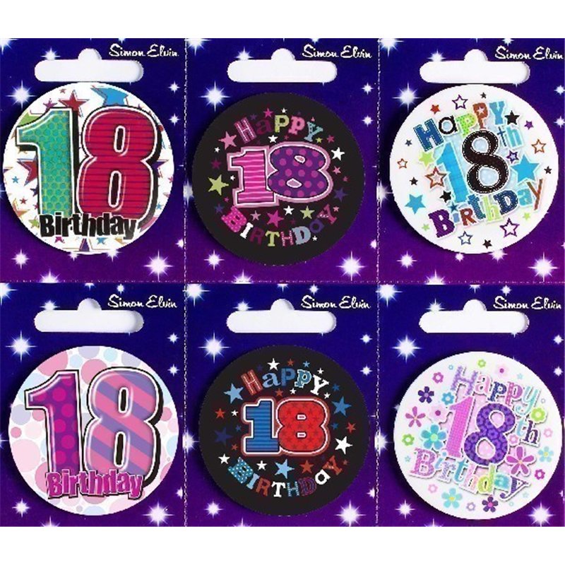 AGE 18 SMALL BADGES  6S