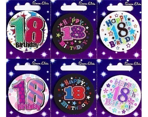 AGE 18 SMALL BADGES  6S