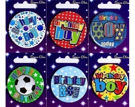 B/DAY BOY SMALL BADGES  6S