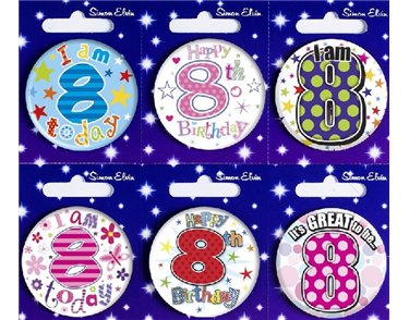 AGE 8 SMALL BADGES  6S