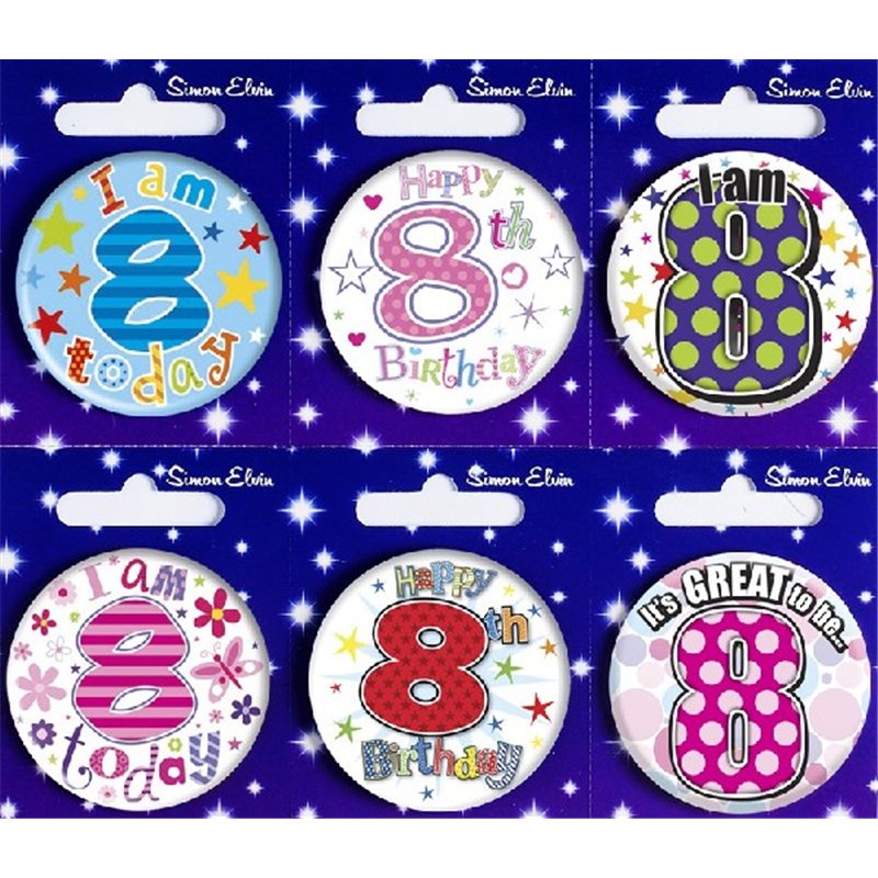 AGE 8 SMALL BADGES  6S