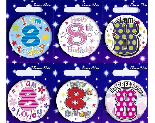 AGE 8 SMALL BADGES  6S