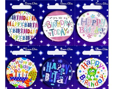 BIRTHDAY SMALL BADGES  6S