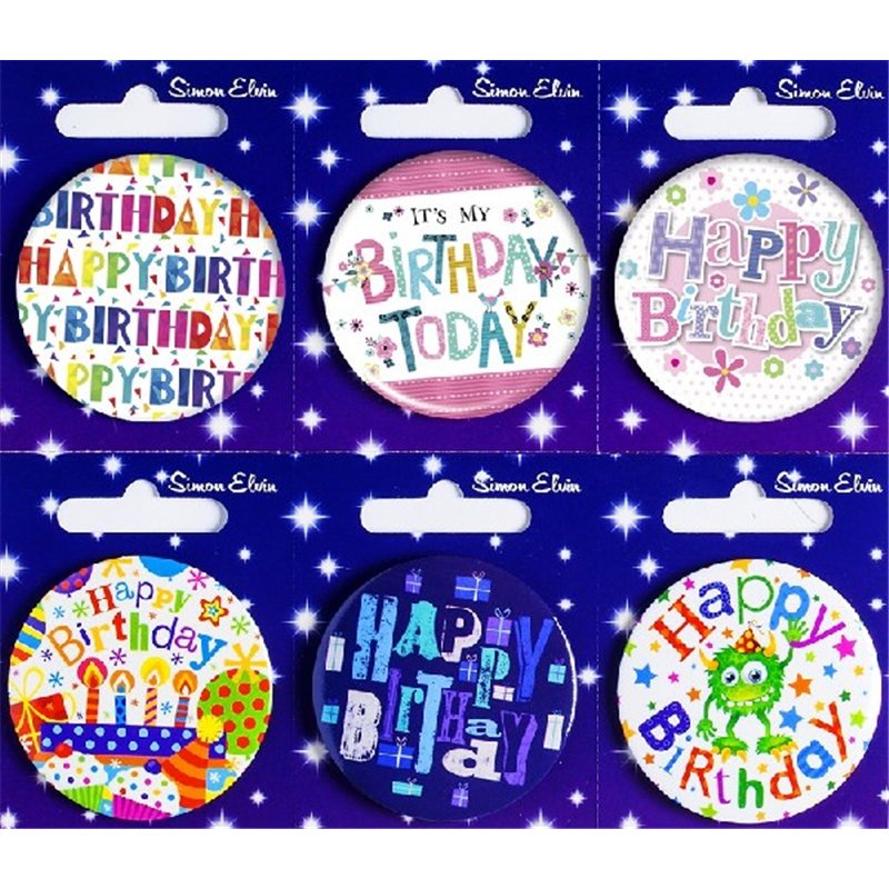 BIRTHDAY SMALL BADGES  6S