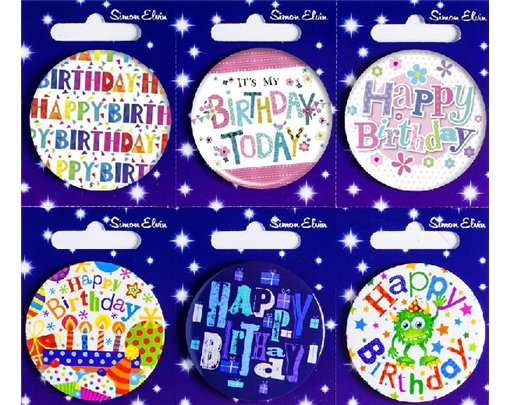 BIRTHDAY SMALL BADGES  6S