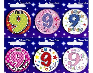AGE 9 SMALL BADGES  6S