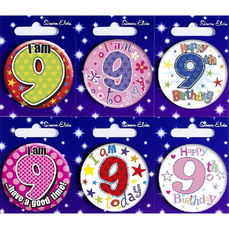 AGE 9 SMALL BADGES  6S
