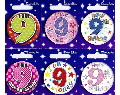 AGE 9 SMALL BADGES  6S
