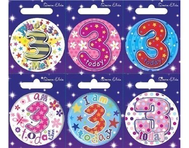 AGE 3 SMALL BADGES  6S