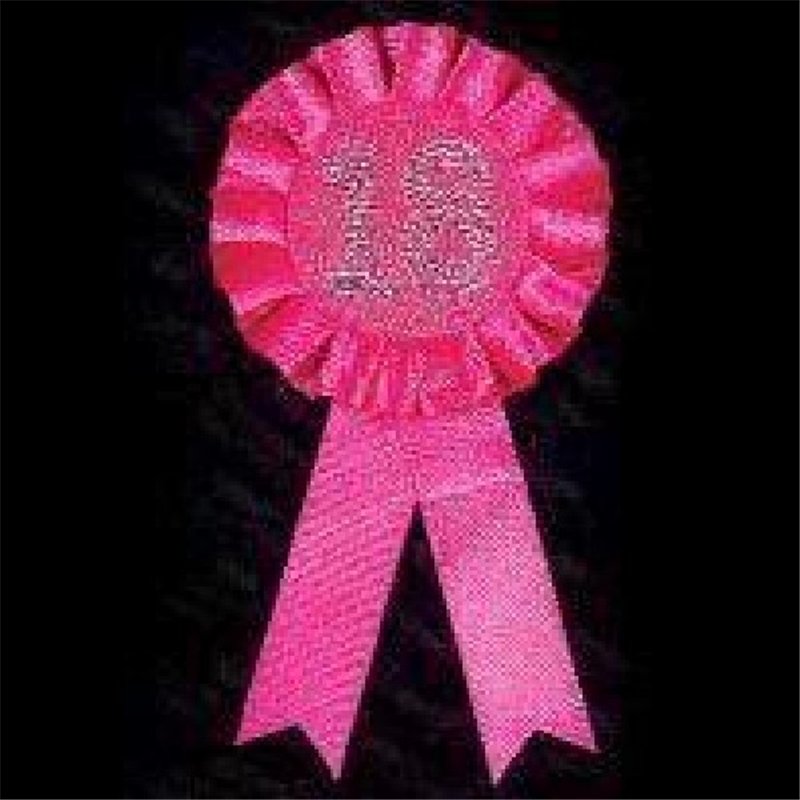 18TH BIRTHDAY PINK ROSETTE BADGE