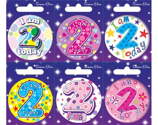 AGE 2 SMALL BADGES  6S