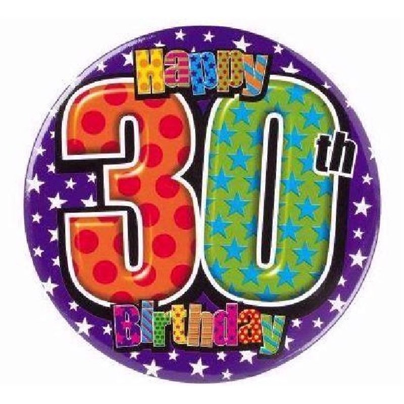 AGE 30 JUMBO BADGE