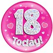 6IN 18 TODAY PINK JUMBO BADGE