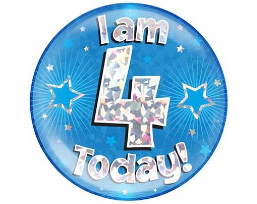 6INI AM 4 TODAY BLUE JUMBO BADGE