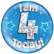 6INI AM 4 TODAY BLUE JUMBO BADGE
