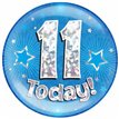 6IN 11 TODAY BLUE JUMBO BADGE