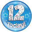 6IN 12 TODAY BLUE JUMBO BADGE
