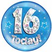 6IN 16 TODAY BLUE JUMBO BADGE