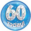 6IN 60 TODAY BLUE JUMBO BADGE