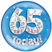 6IN 65 TODAY BLUE JUMBO BADGE
