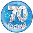 6IN 70 TODAY BLUE JUMBO BADGE