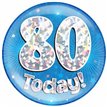 6IN 80 TODAY BLUE JUMBO BADGE