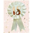 ROSE GOLD 18TH ROSETTE BADGE