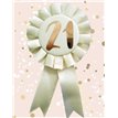 ROSE GOLD 21ST ROSETTE BADGE
