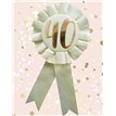 ROSE GOLD 40TH ROSETTE BADGE