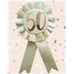 ROSE GOLD 50TH ROSETTE BADGE