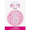 3in GLITZ PINK 16 BADGE