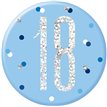 3in GLITZ BLUE 18 BADGE