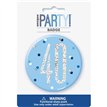 3in GLITZ BLUE 40 BADGE