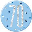 3in GLITZ BLUE 70 BADGE