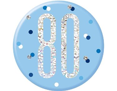 3in GLITZ BLUE 80 BADGE