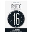 3in BLACK GLITZ 16 BADGE