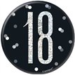 3in BLACK GLITZ 18 BADGE