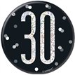 3in BLACK GLITZ 30 BADGE