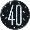 3in BLACK GLITZ 40 BADGE