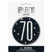 3in BLACK GLITZ 70 BADGE