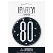 3in BLACK GLITZ 80 BADGE