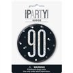 3in BLACK GLITZ 90 BADGE