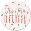 3in GLITZ ROSE GOLD BIRTHDAY BADGE