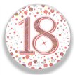 3in 18TH BIRTHDAY ROSE GOLD BADGE