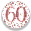 3in 60TH BIRTHDAY ROSE GOLD BADGE
