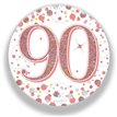 3in 90TH BIRTHDAY ROSE GOLD BADGE