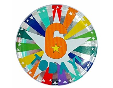 6 TODAY BIRTHDAY BADGE