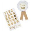 GOLD MILESTONE BIRTHDAY BADGE PERSONALISED